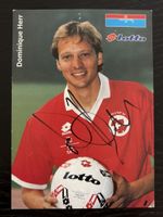 Signierte Karte Dominique Herr Fussball Schweiz