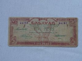 Alte 5 Pesos Note, Philippinen, Cagayan, Sammlerstück!