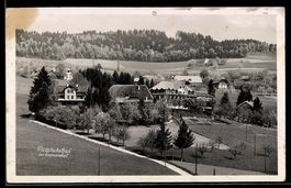AK Rüttihubelbad im Emmental, Ortsansicht mit Wald