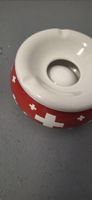 Aschenbecher Schweizer Kreuz rot weiss Keramik