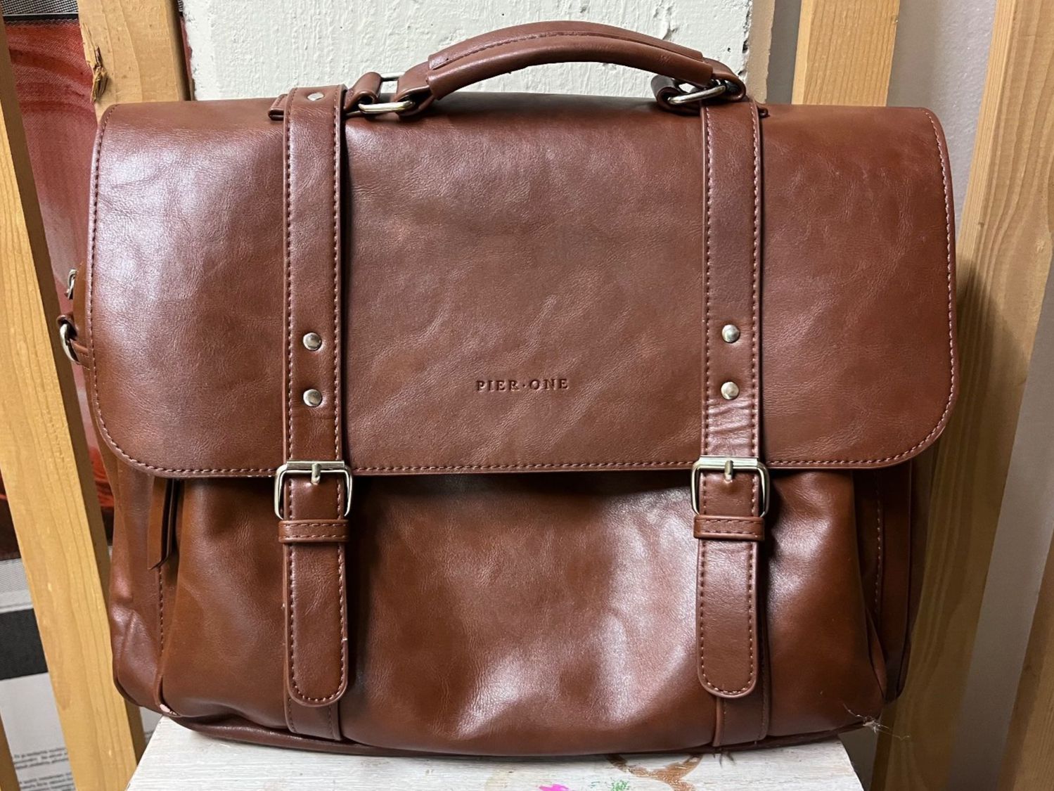 Koffer & Taschen: Braune Businesstasche / Laptoptasche Pier One cognac – Gebraucht aus Hergiswil NW von SLDM