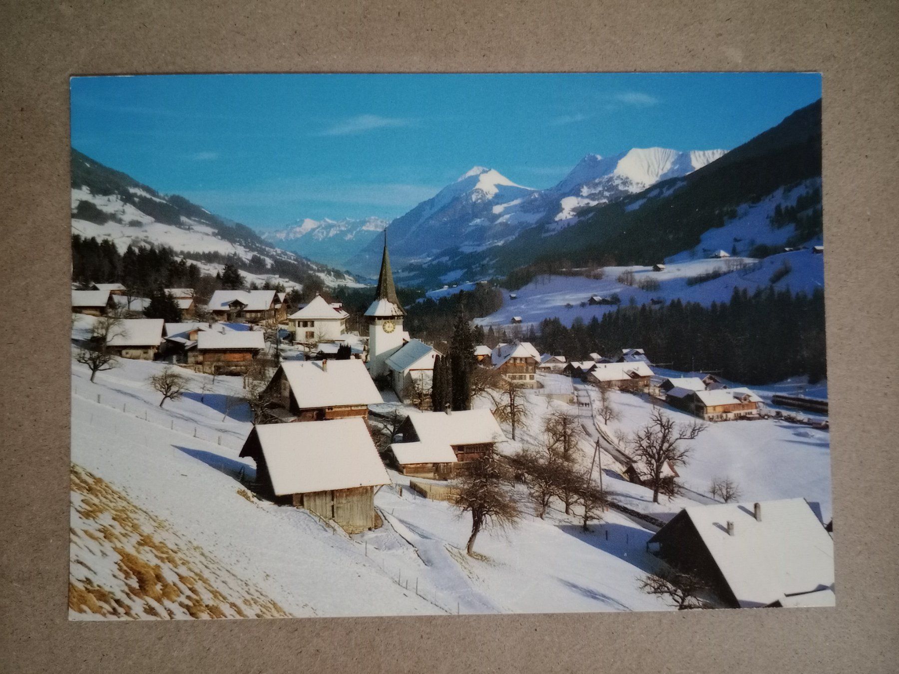 Cartoline postali: AK Oberwil im Simmental Bern Winter 1987 – Usato da Küttigen venduto da Melisch1000