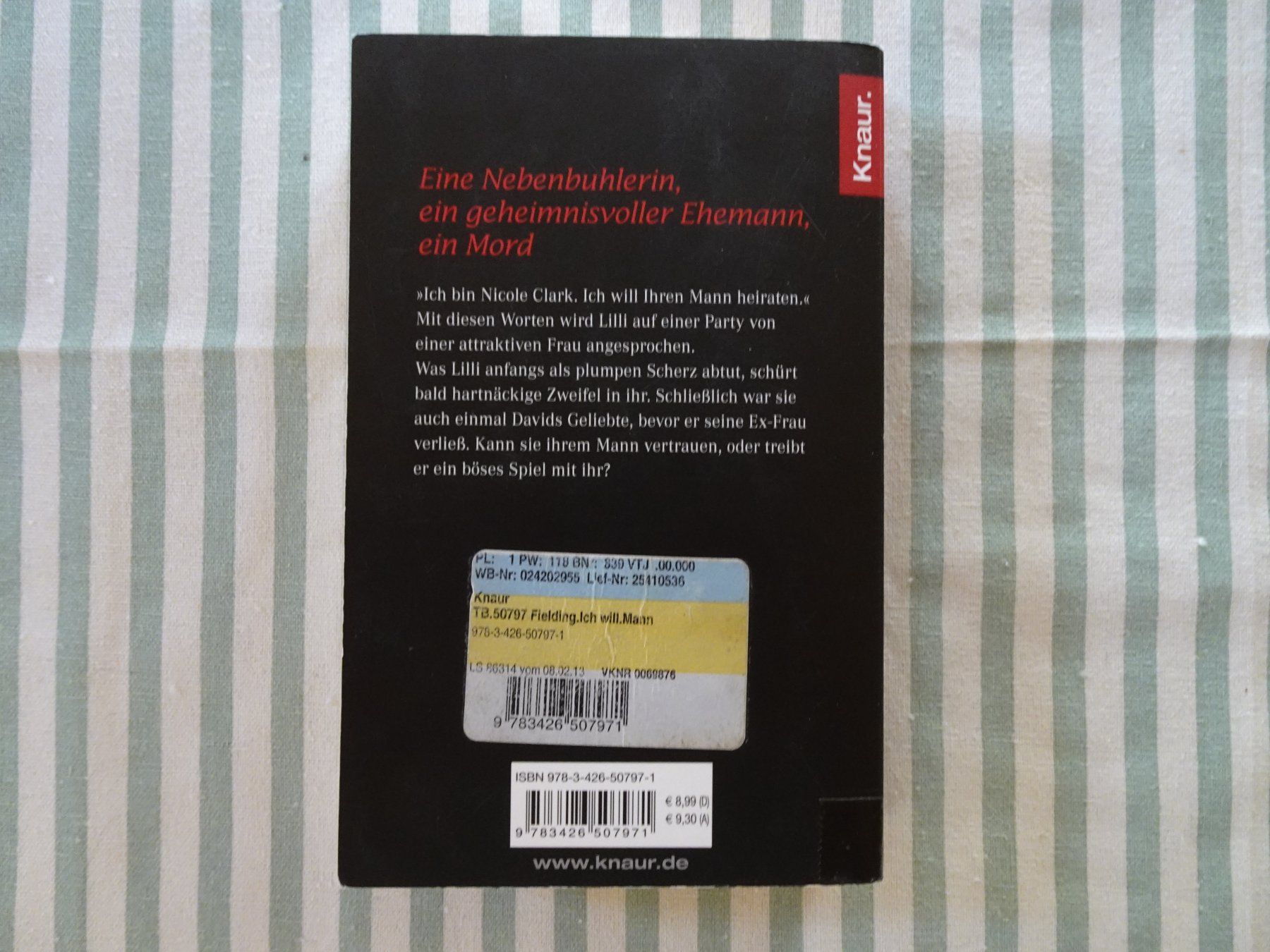 Libri: Joy Fielding - Ich will Ihren Mann - Krimi - B290 – Usato da Küssnacht am Rigi venduto da Bookslove-Divers 1
