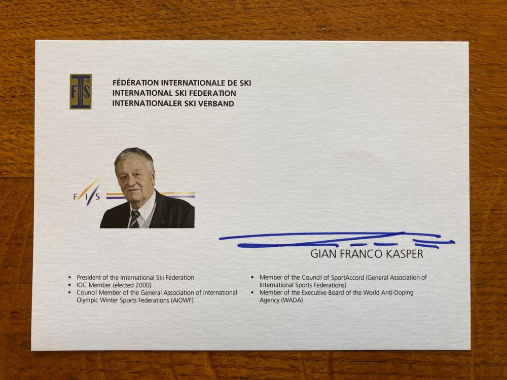 Gian Franco Kasper † / orig. AK Kaufen auf Ricardo