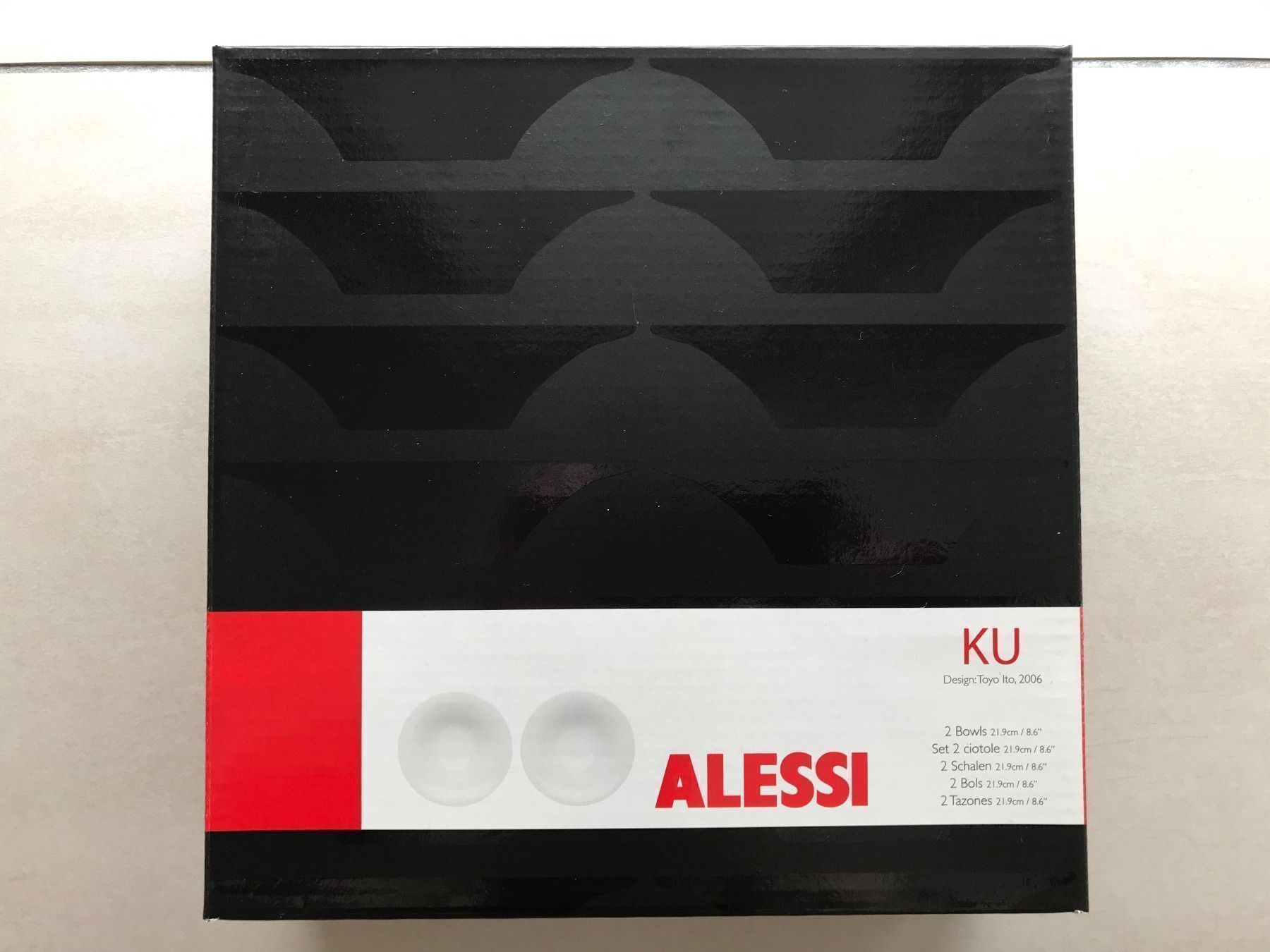 Alessi Ciotole: Alessi Ku Schalen im 2-er Set – Nuovo e nell'imballaggio originale da Itingen venduto da blindfire
