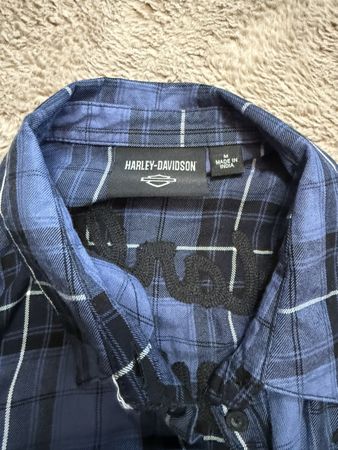Harley Davidson Hemd, Grösse M, blau kariert, Top Zustand!