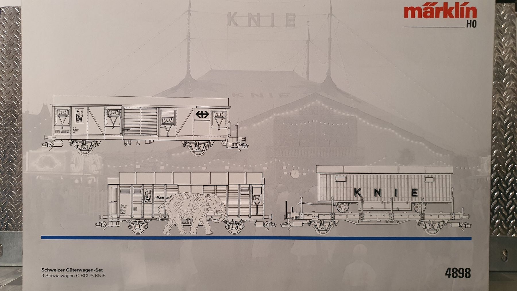Märklin Modellini di ferrovie: MÄRKLIN 4898 GÜTERWAGEN SET  – Usato da Männedorf venduto da Modellbau-wyss 6