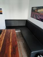 Eckbank schwarz Kunstleder guter Zustand 220x140cm