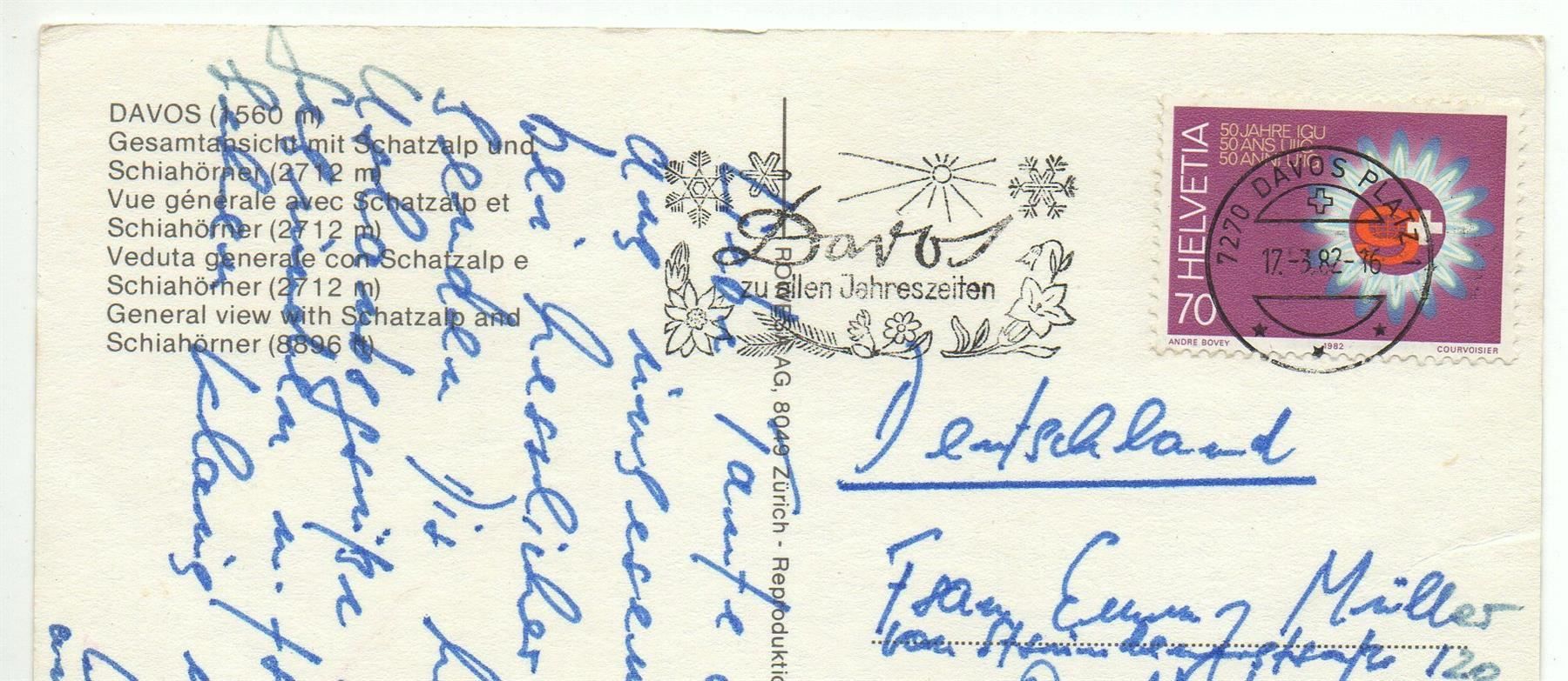 Cartes postales: DAVOS Luftseilbahn Schatzalp – D'occasion à Jona par philajona 1