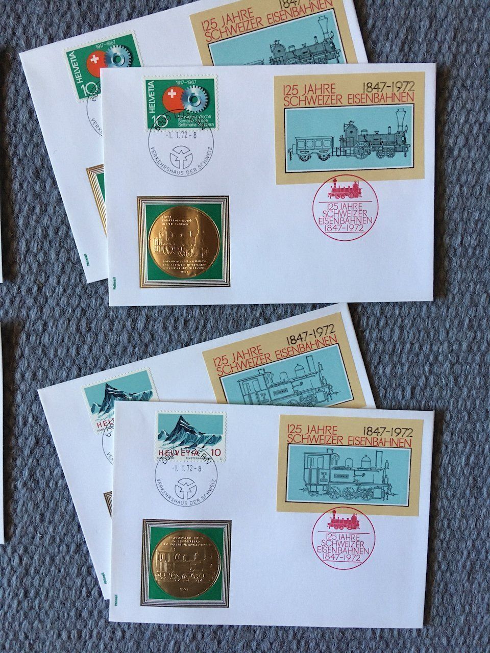 Tutti i francobolli: 125 J. Schweizer Eisenbahnen 1847-1972 – Usato da Nesslau venduto da andi_hon 1