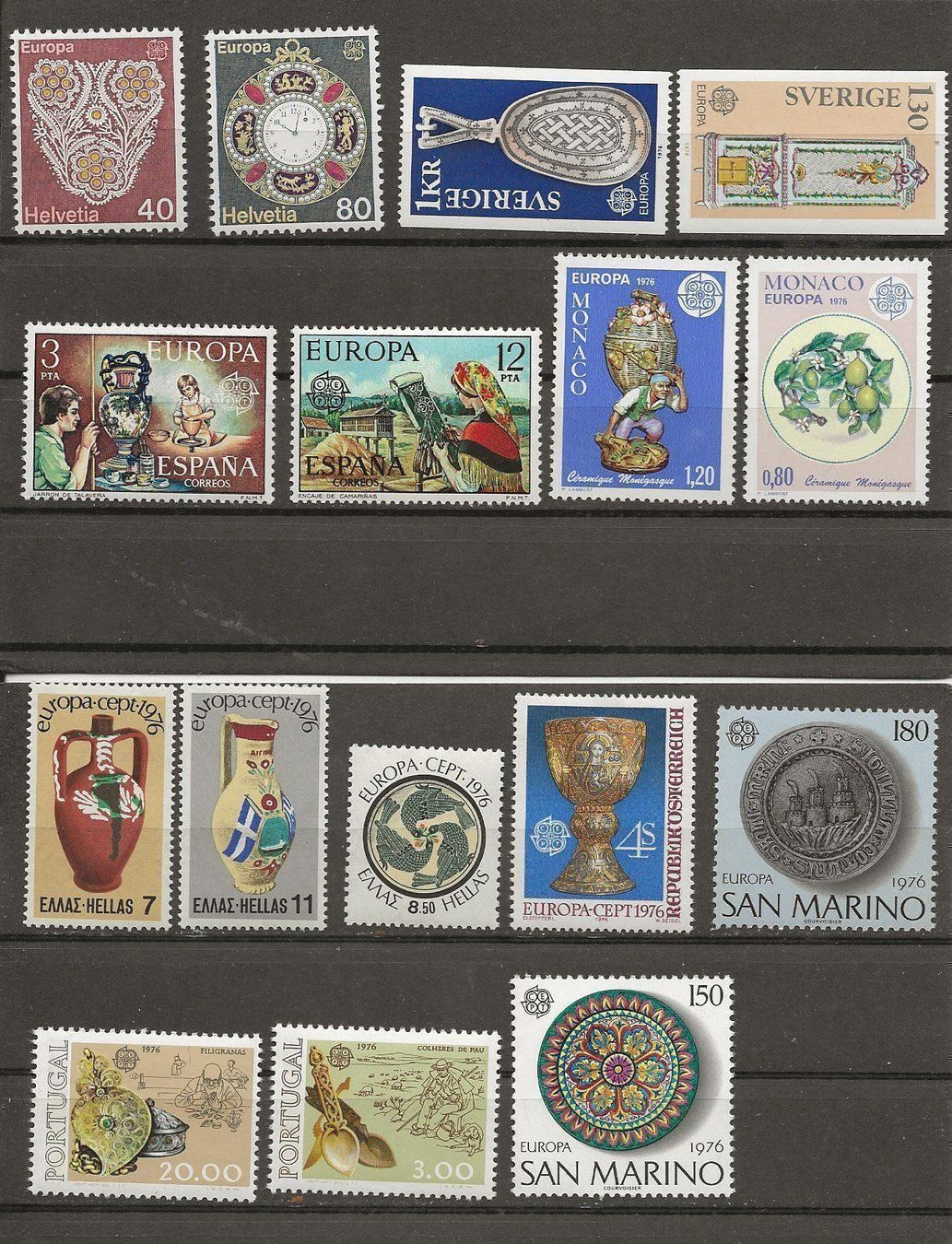 Tutti i francobolli: Europa Tous les pays 1976 ** – Nuovo (secondo la descrizione) da Sion venduto da PierreP01 2