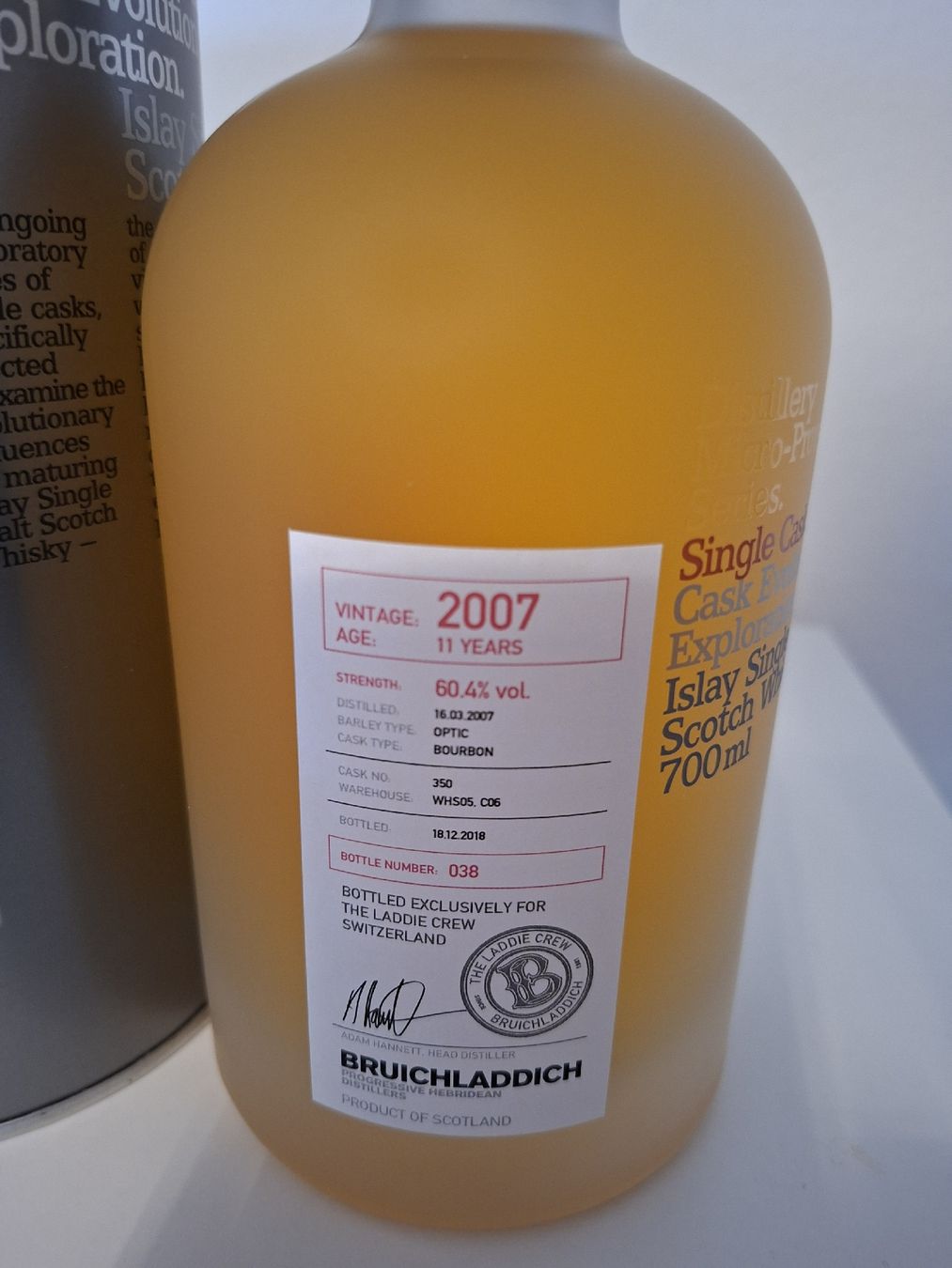 Bruichladdich Spirituosen: Bruichladdich 2007 Single Cask 700ml 60.4% Vol. – Gebraucht aus Kriens von Arthur73 1
