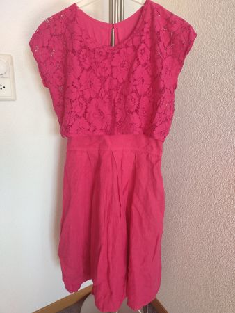 LETZTE CHANCE Colora Kleid aus Leinen pink Gr. S NEU