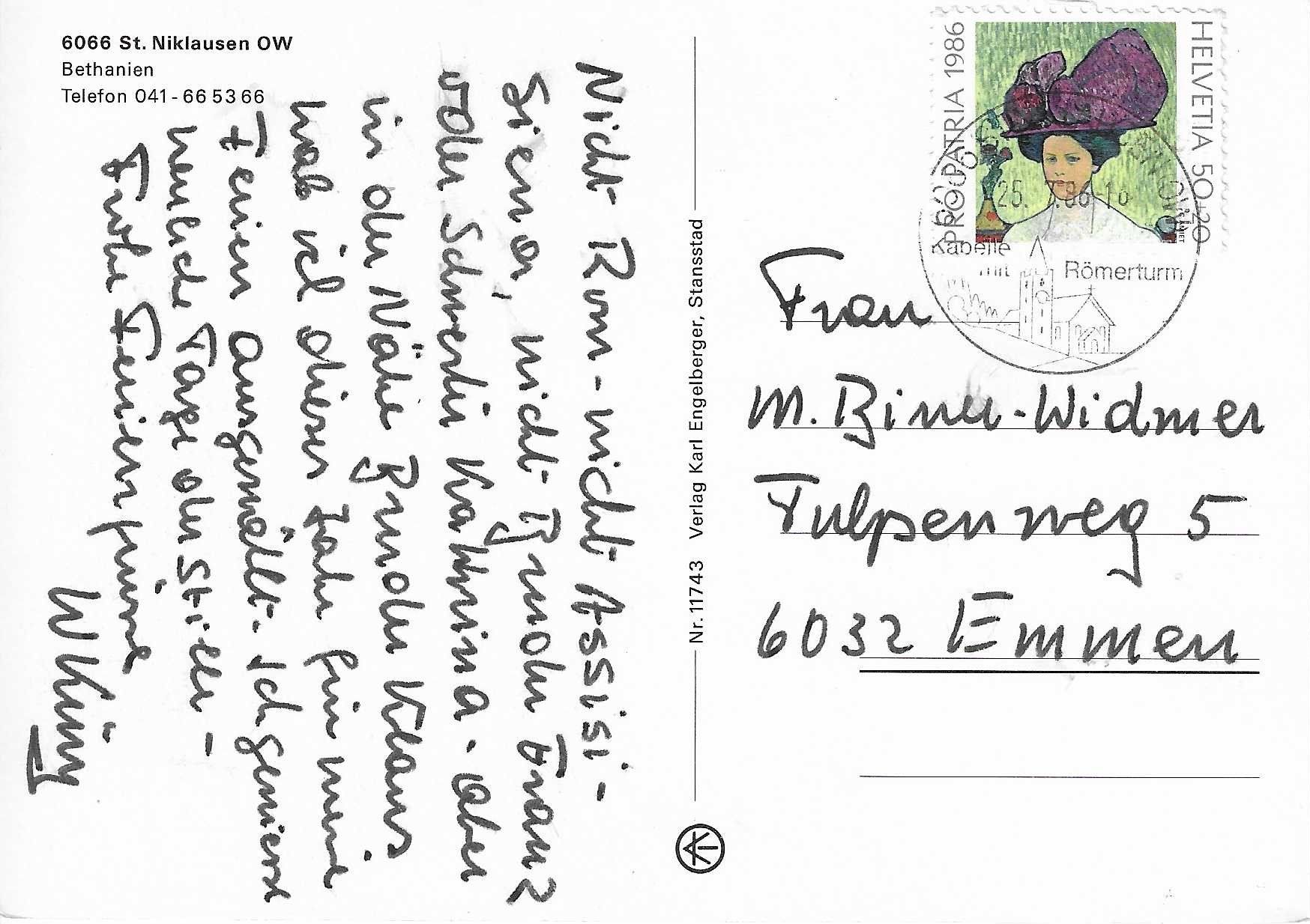 Cartoline postali: St.Niklausen OW – Usato da Rothrist venduto da Stranglehold 1