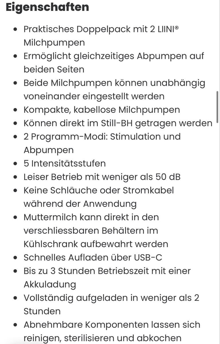 Stillzubehör: Liini Doppelmilchpumpe – Gebraucht aus Bäretswil von serainaweiss 9