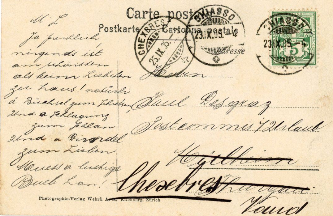 Cartoline postali: Chiasso   TI        um 1905 – Usato da Brig venduto da Valcards54 1