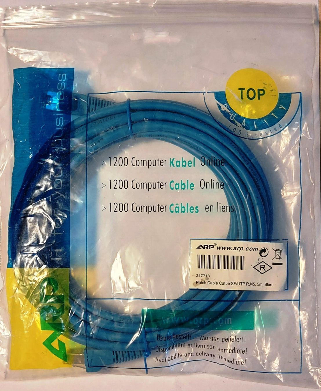 Cavi: 19 ARP Patchkabel SF/UTP Cat 5e, 3.0 - 5.0m – Usato da Höri venduto da Nastaq