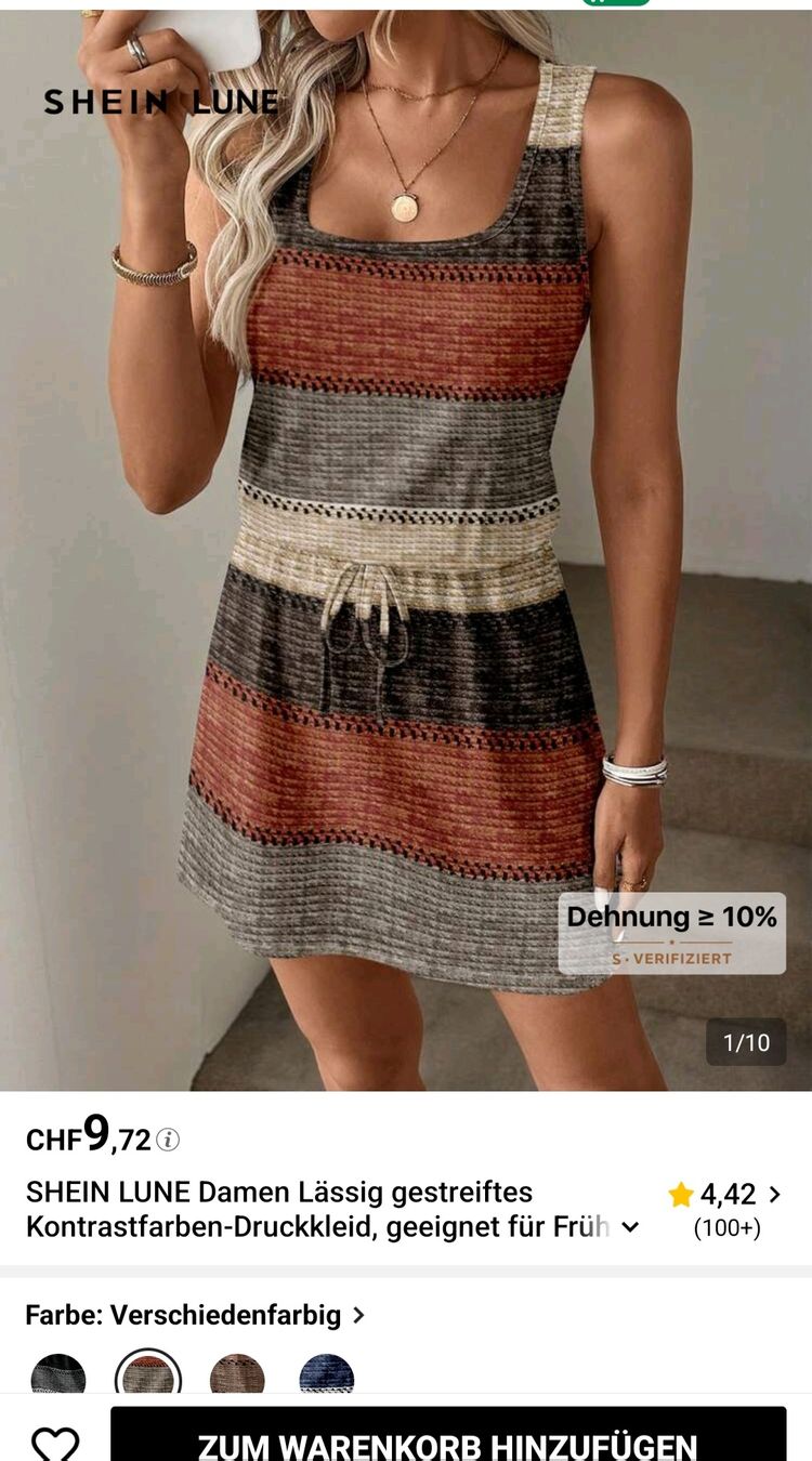 Kleider: Kleid von SHEIN LUNE gestreift Sommer – Neu (gemäss Beschreibung) aus Ebikon von SecondChance_byM 4