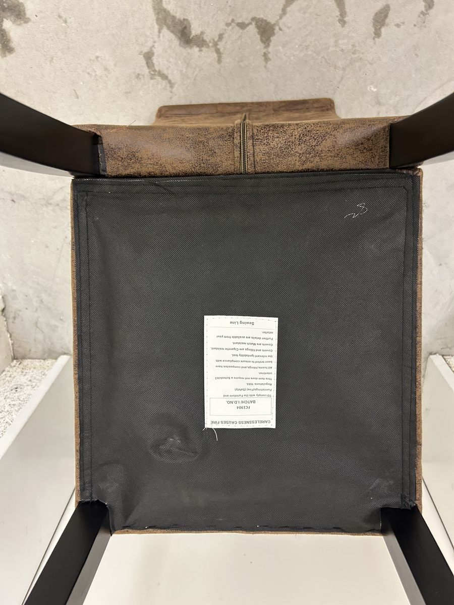 Sedie: 2er Set braune Stoff Stühle mit Knopfsteppung – Usato da Zürich venduto da sil_8vbs 3