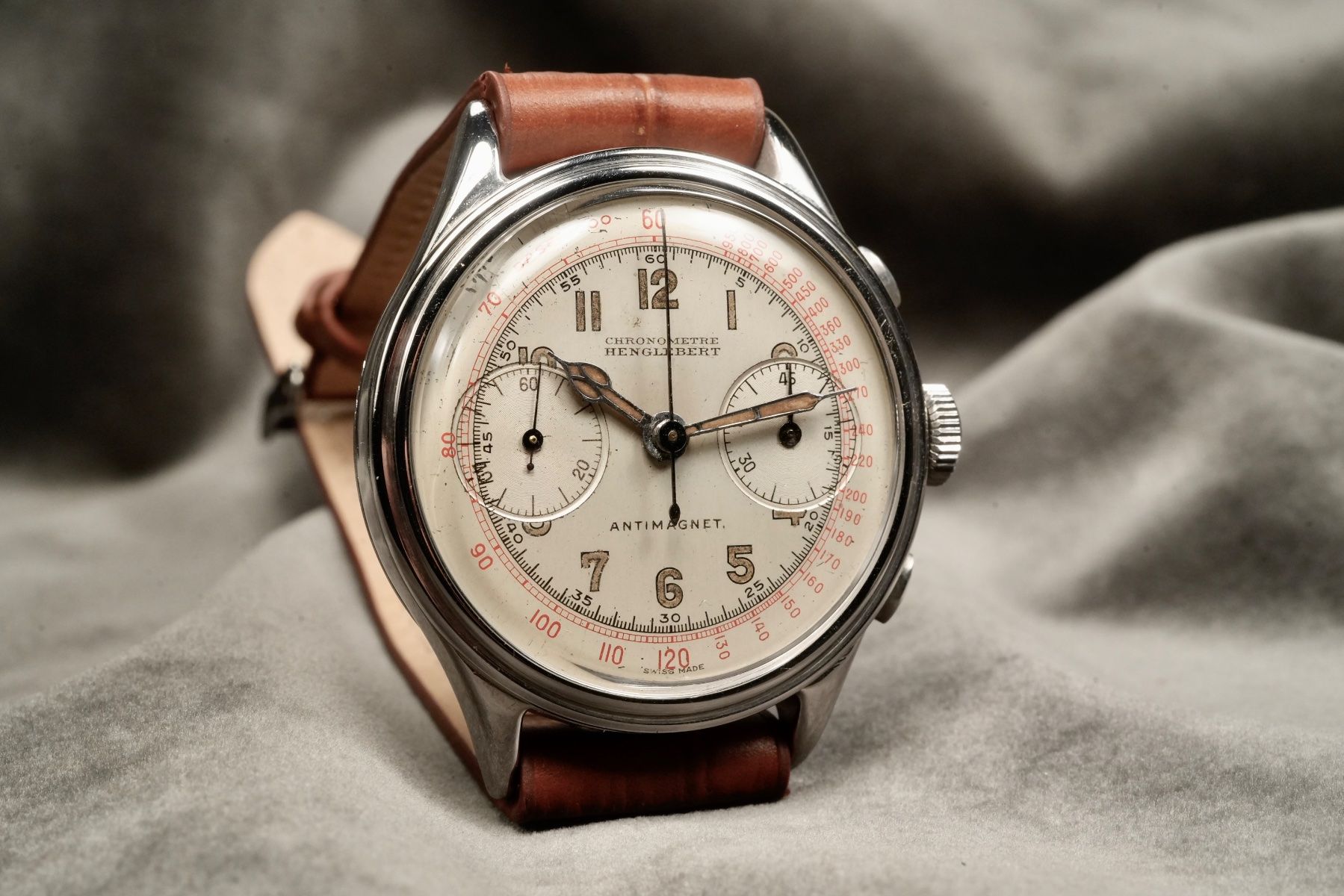 Angelus Orologi: Chronometer Henglebert - Original 1930`s Step-Case Chrono – Usato da Morcote venduto da chronoservice 2