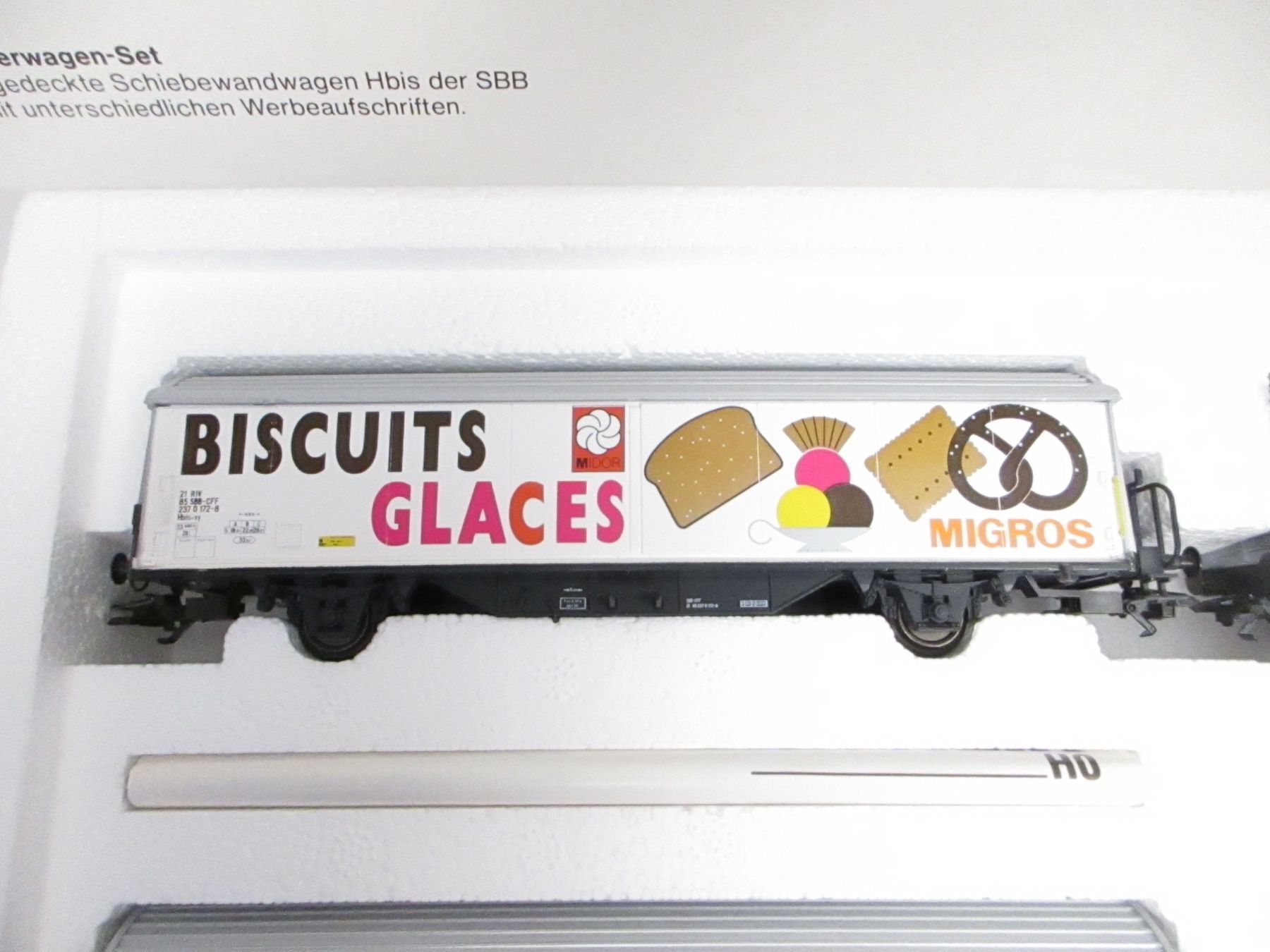 Märklin Modellini di ferrovie: Märklin H0 4785 SBB Güterwagen-Set MIGROS – Nuovo e nell'imballaggio originale da Olten venduto da Heinrich875 1
