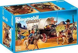 2 Set - Playmobil Carro dei Cowboy e Indiani