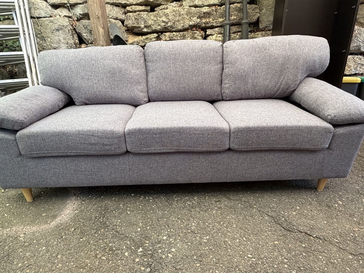 Sofas: Sofa 3-sitzig grau Stoff gute Zustand – Neu (gemäss Beschreibung) aus Oppligen von RubySeadragon 1