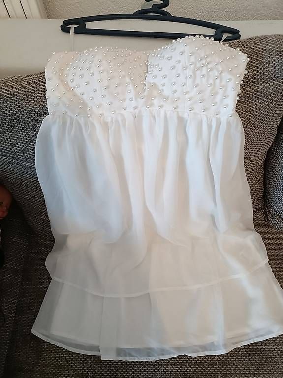 Vila Vestiti: Robe bustier blanche taille M – Usato da Cugy FR venduto da angelica214 1
