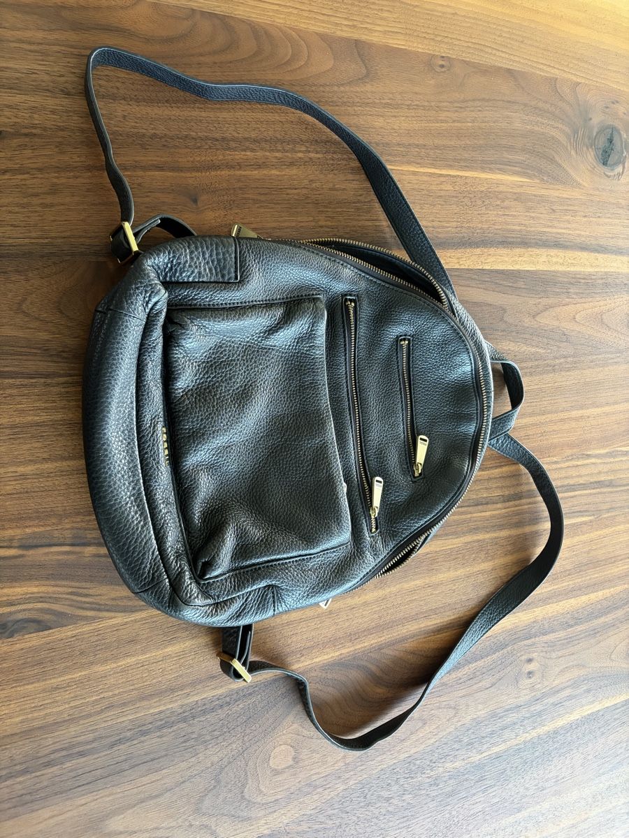 Fossil Zaini: Fossil Leder Rucksack Schwarz – Usato da Muhen venduto da Marlene15