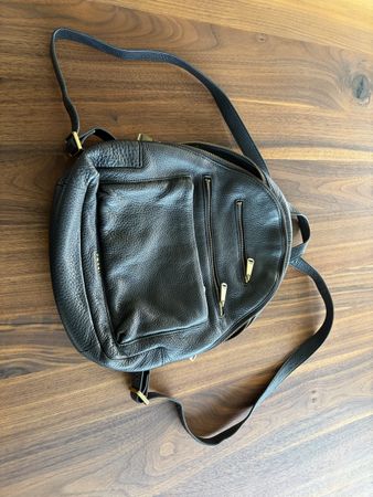 Fossil Leder Rucksack Schwarz