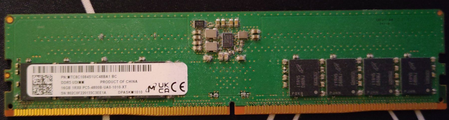 Memoria / RAM: 16GB DDR5 UDIMM – Usato da Grabs venduto da Combox