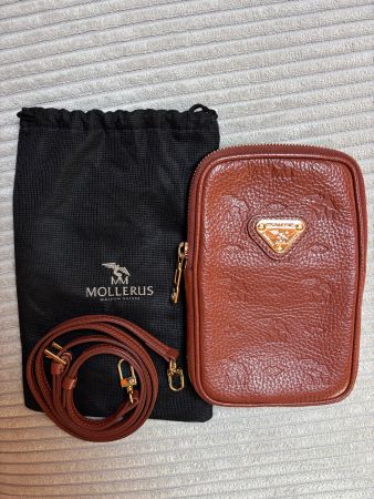 Handyportemonnaie Mollerus Wildhorn braun/gold
