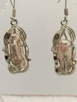 Damen Ohrringe  KESHI SÜSSWASSER Natur Perlen , Silber, NEU