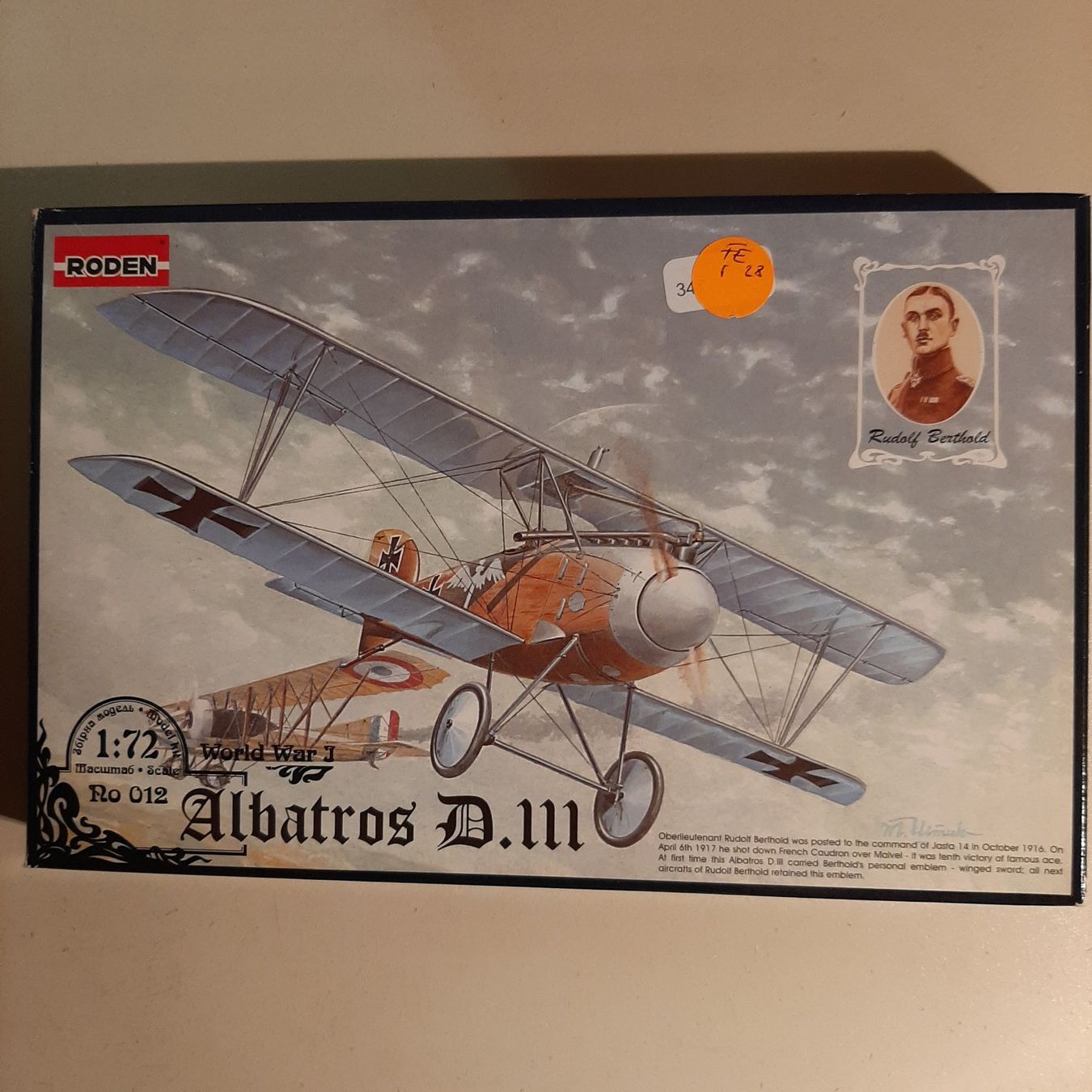 Kit di modellismo & Modellini statici: 2178 ... Albatros D. III ... Roden Ro 012 – Usato da Bonstetten venduto da Benibanny59