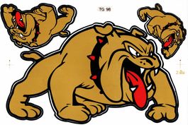 Bulldogge Aufkleber Sticker 1 Bogen 27 x 18 cm Tuning ST300
