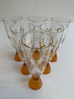 Design Champagnergläser 6 Stück mit Goldrand