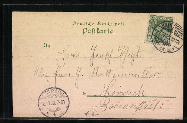 Cartoline postali: Litho Basel, Hoffmann's Stärkefabriken, – Usato da Berlin venduto da bartko-reher 1
