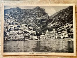 Antike Ansichtskarte von Positano, Italien, 40er/50er Jahre