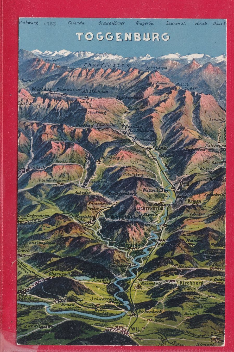 Cartoline postali: PANORAMA TOGGENBURG – Usato da Oberrieden venduto da Gebirgsstelze