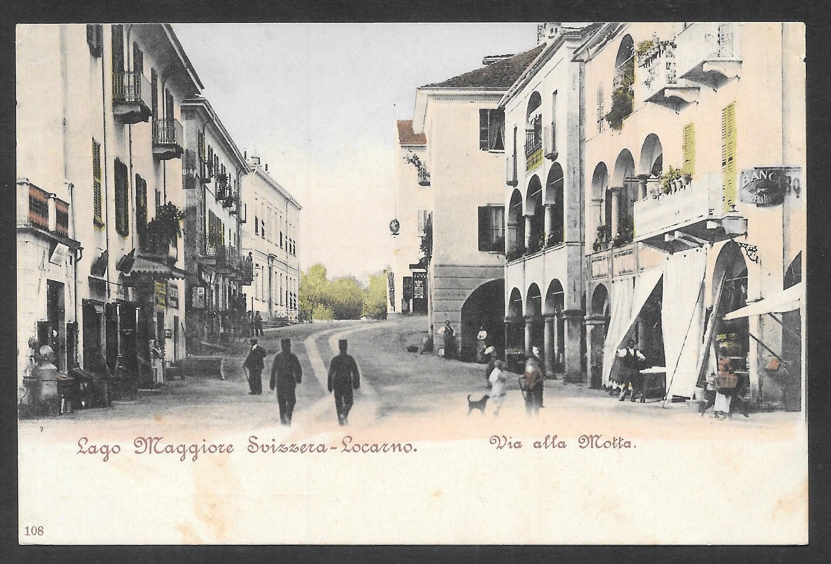 Cartoline postali: Locarno Via alla Motta – Usato da Olten venduto da clotaldi
