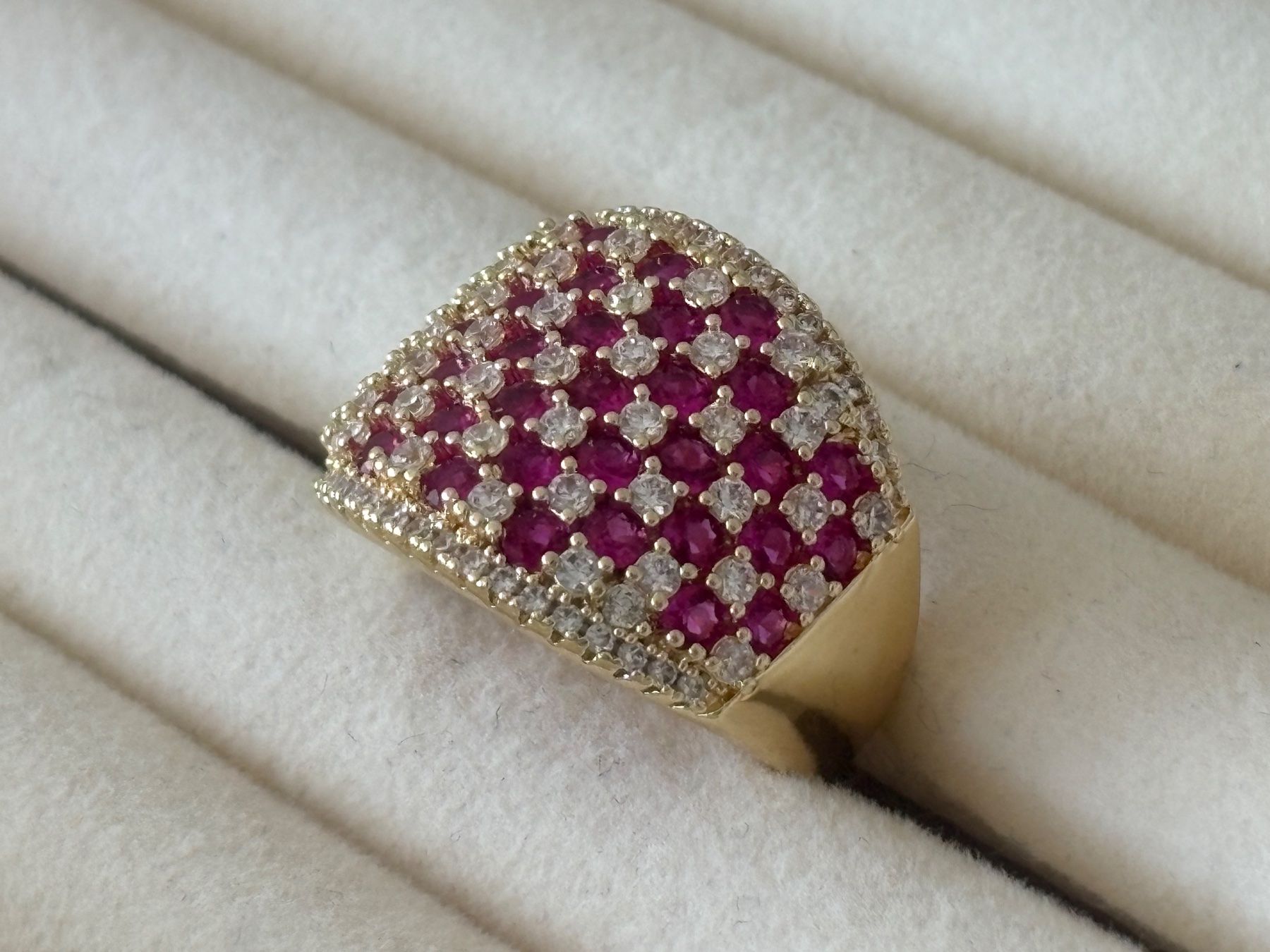 Anelli: Luxus Elegante Gr.19/9 Ring Farbe: Gold/rot – Nuovo (secondo la descrizione) da Biel-Bienne venduto da Roserosse13 2