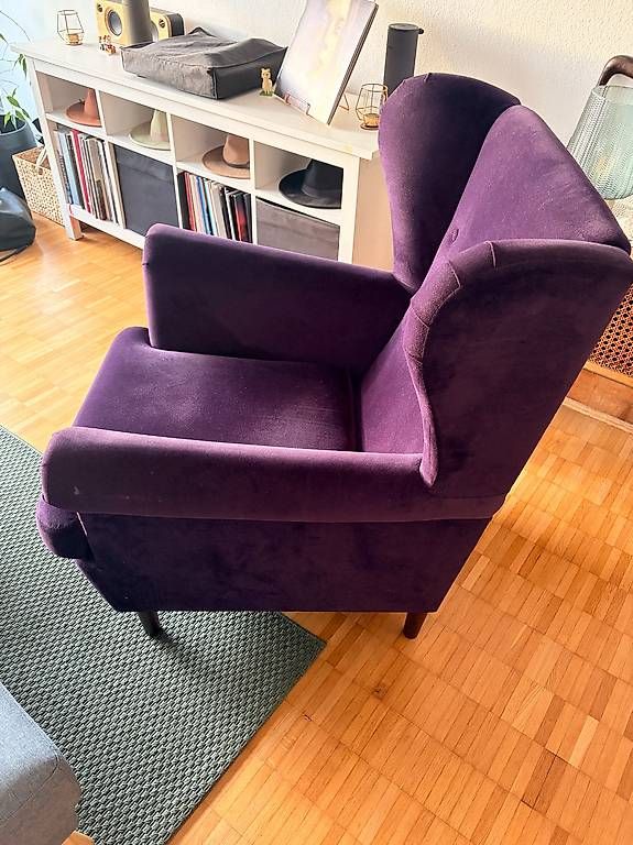 Fauteuils: Hochwertiger Sessel Samt violett – D'occasion à Zürich par Muirwoods 2
