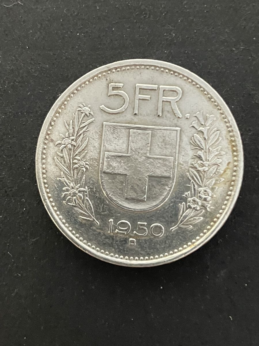 Toutes les monnaies: 5.- Silber CH Jahr 1950 – D'occasion à Meierskappel par Hala03