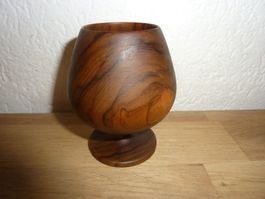 Massivholz Weinglas vintage Handgefertig