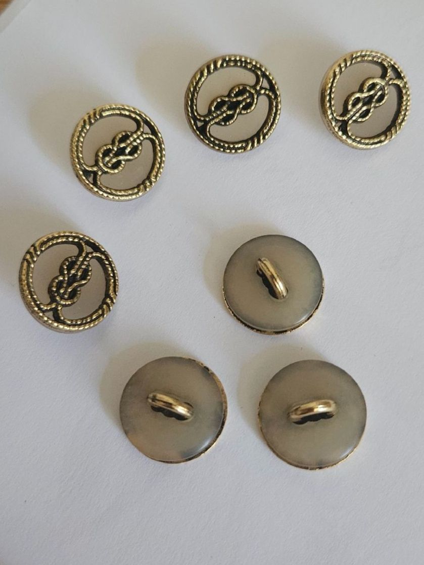 Knöpfe: 10 Boutons décor doré ø15mm neuf – Neu (gemäss Beschreibung) aus Carouge GE von Lea000 1