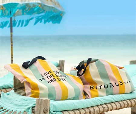 1 x Grosse Badetasche / Strandtasche Rituals Baumwolle NEU