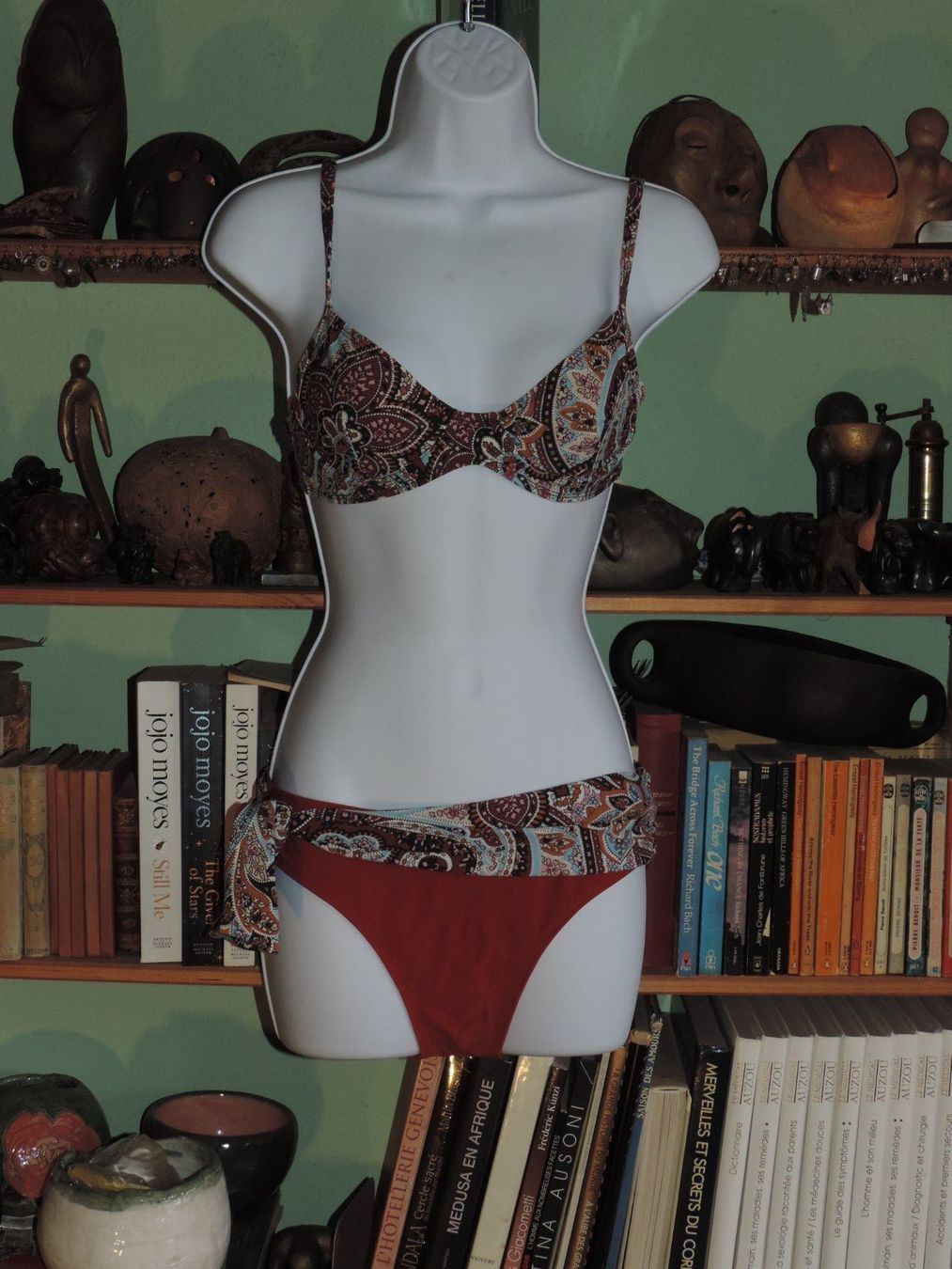 Costumi da bagno & Bikini: maillots de bain fleurs ethniques rouge – Usato da Genève venduto da Axelle333 8