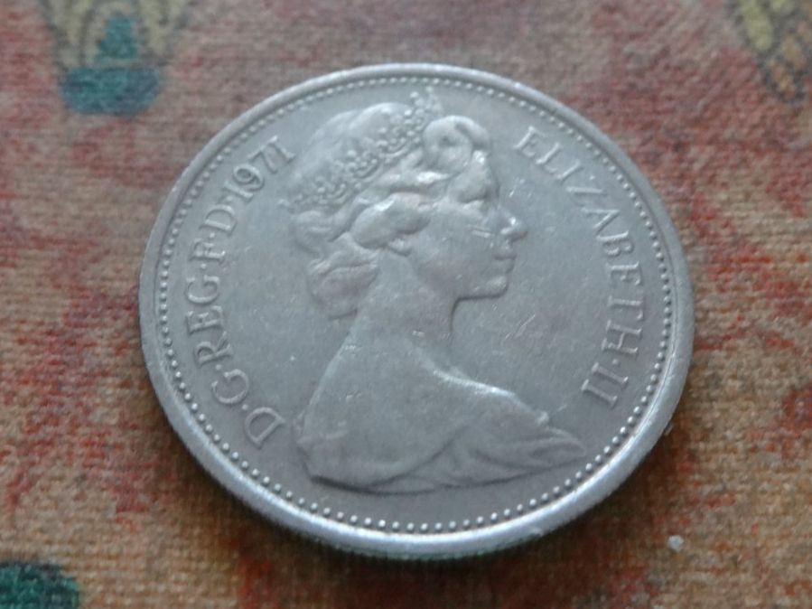 Tutti le monete: ROYAUME-UNI  5 Pence  1971 – Usato da Romanel-sur-Lausanne venduto da Swift13 1