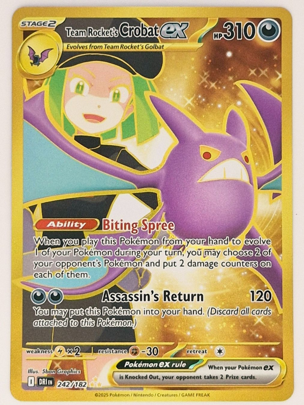 Pokémon Sammelbilder & Trading cards: Team Rocket's Crobat / Iksbat / Destined Rivals / DRI 242 – Neu (gemäss Beschreibung) aus Arni AG von PokemonCardsStore