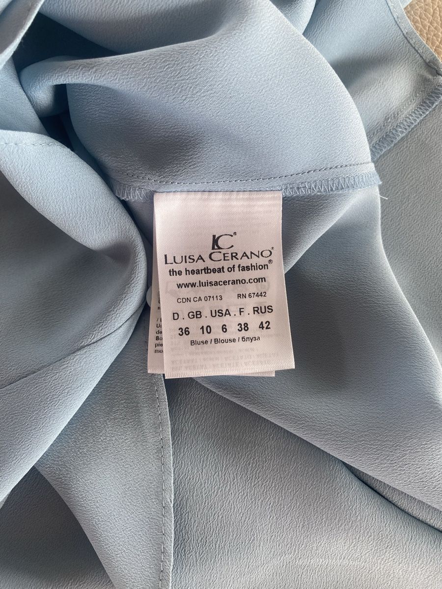 Luisa Cerano Camicette: Luisa Cerano Bluse Acetat und Seide Gr. 36 hellblau – Nuovo (secondo la descrizione) da Meggen venduto da 6003Luzern 4